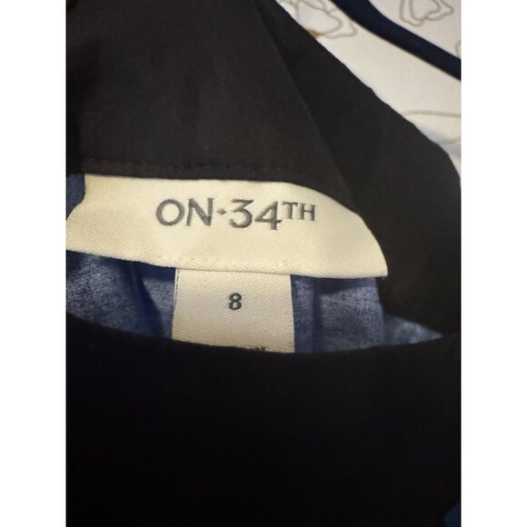 New ON 34th Skirt Size 8 Striped Maxi Poplin Bright Colorful Tiered 053 - Picture 4 of 6